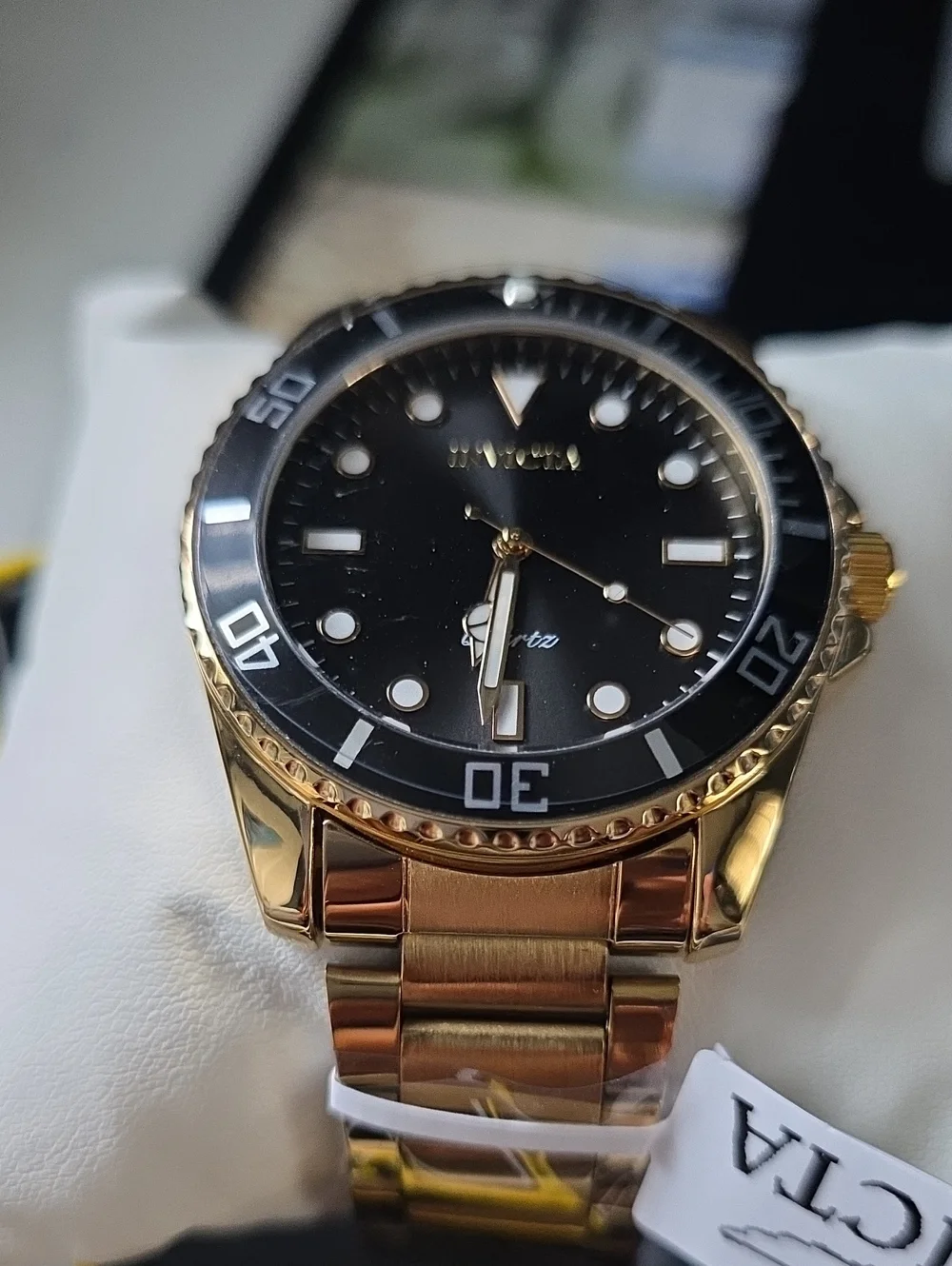 407. Invicta Pro Diver Vitreos Men's Watch - 42mm, Gold (69397)